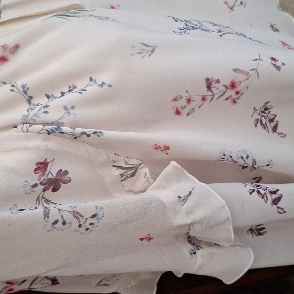 St. Tropez West Chiffon Blouse Peasant Style - Picture 4 of 8